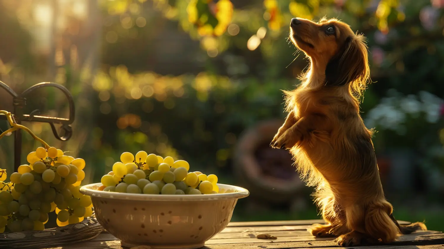 Auch Trauben und Rosinen gehören zu den Lebensmitteln, die Hunde nicht essen sollten!