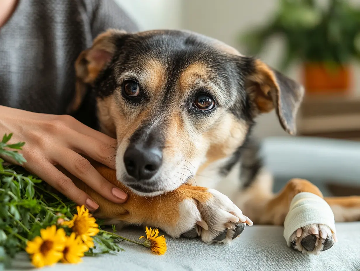 Natürliche und pflanzliche Schmerzmittel für Hunde